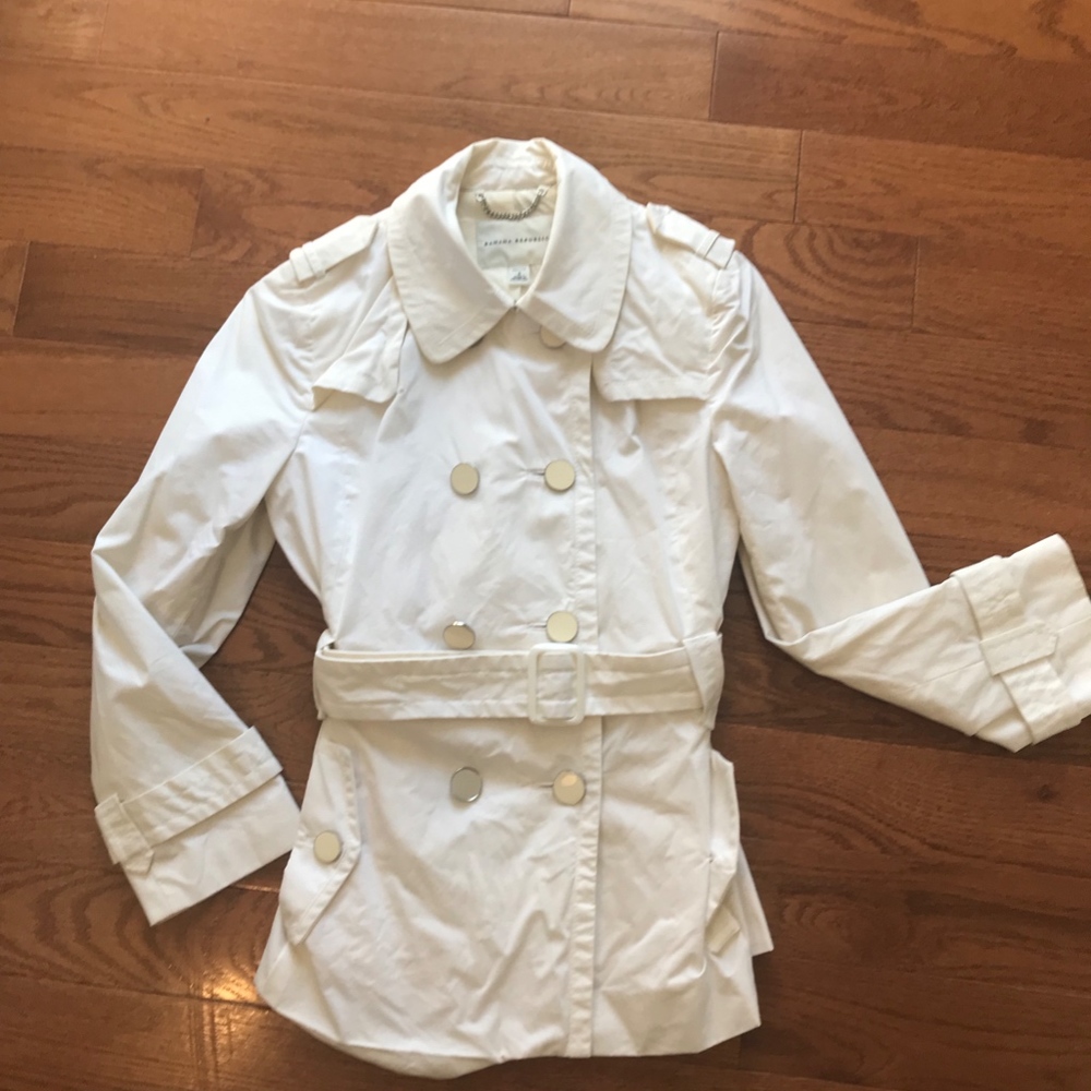 Banana Republic petite Off White spring coat